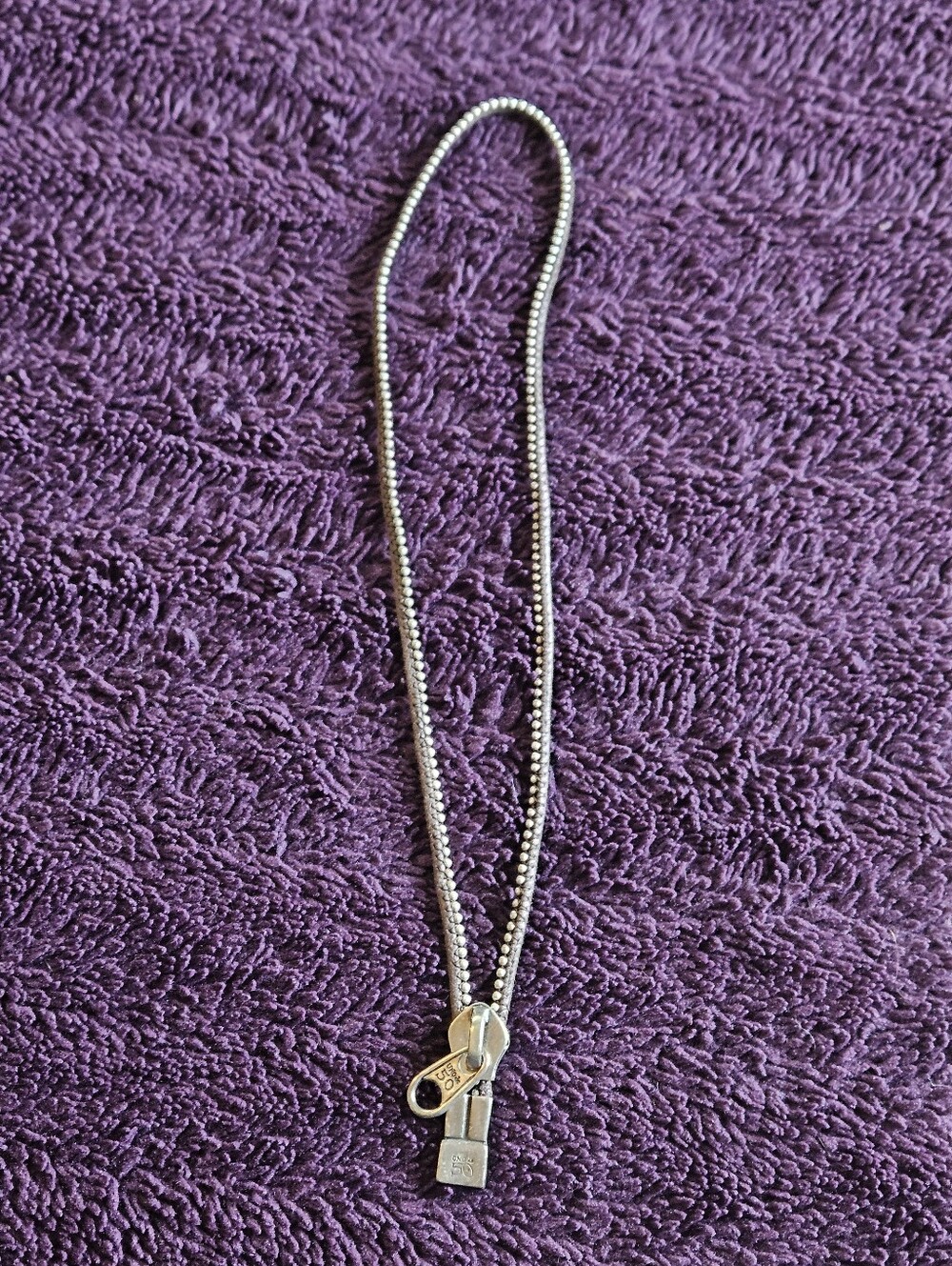 Uno De 50 Silver-Tone ZIPPER Necklace